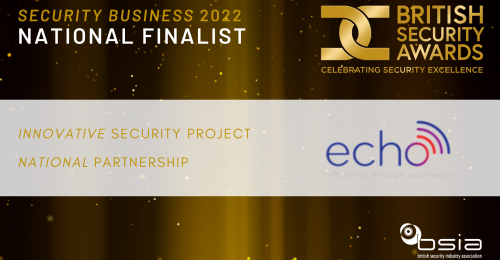 ECHO is a double Finalist at the British Security Awards